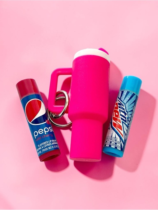 Hand Crafted Accessories - 🆕 3D Tumbler Lip Balm Holder with Cherry Pepsi and White Out Mountain Dew Balms